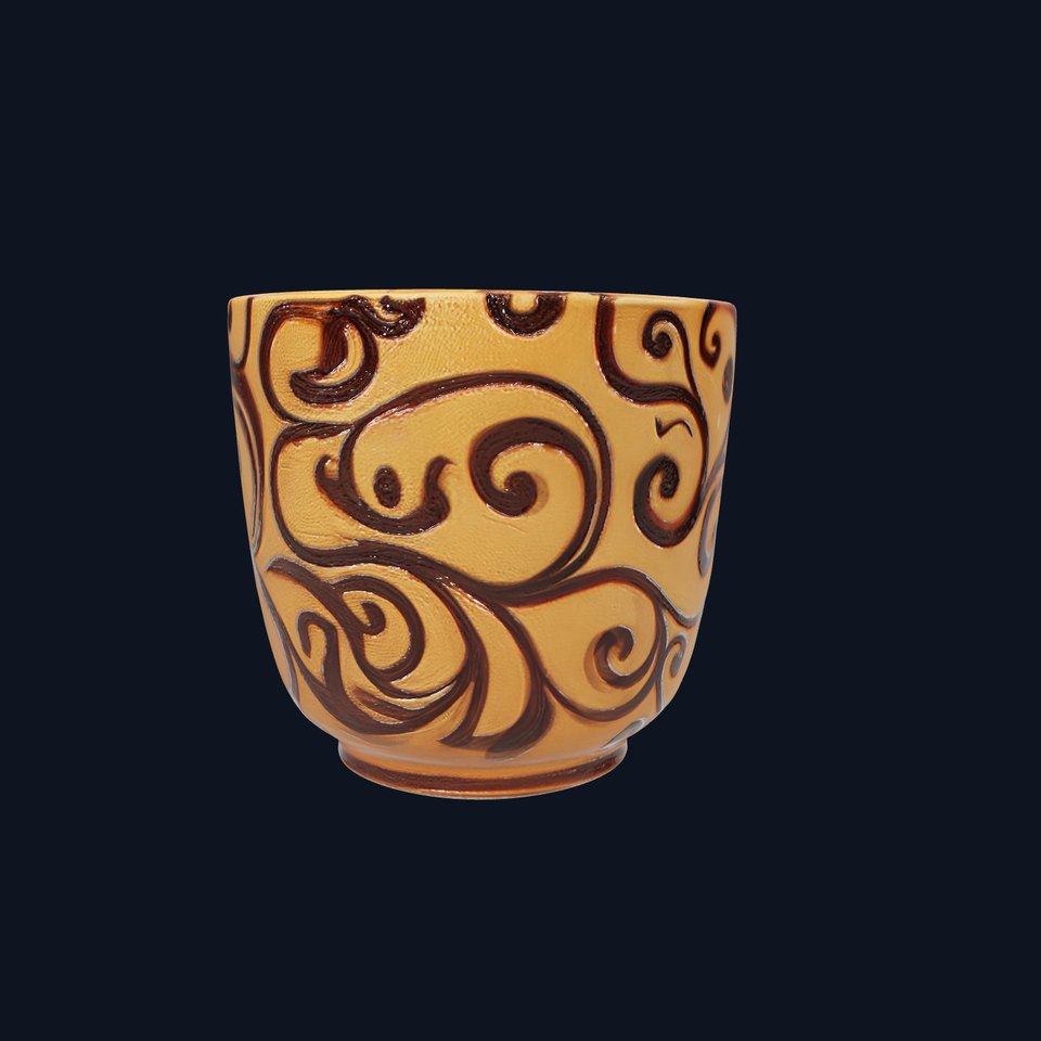 Ornate Clay Mug model pack
